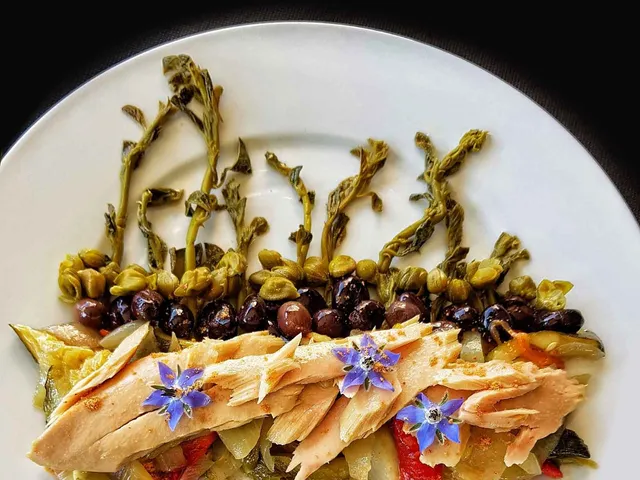 Detalle de un plato de Taller de Sabores. Restaurante de Bullas
